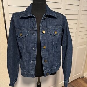 Michael Kors Indigo Denim Jacket with Gold Buttons